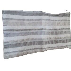 Restore Home white gray pleated striped king shams 100% cotton
